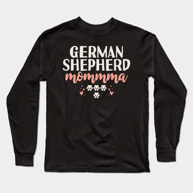 German Shepherd Momma Long Sleeve T-Shirt by Tesszero